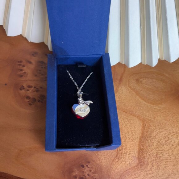 Swarovski Ties of Love pendant necklace with a red heart-shaped crystal. - Picture 10 of 11